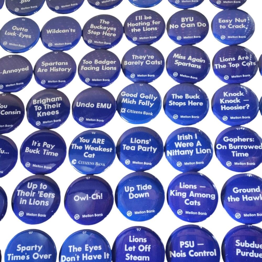 Vintage huge Penn State button pins lot - Picture 3 of 4